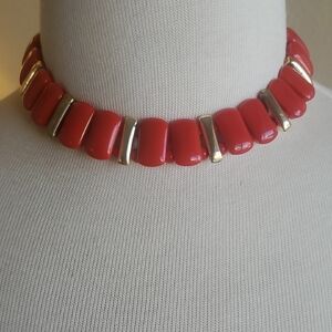 Chic Red and Gold Women's Necklace